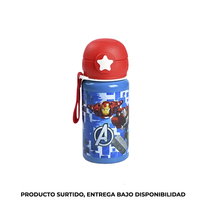 Botella infantil Avengers roja