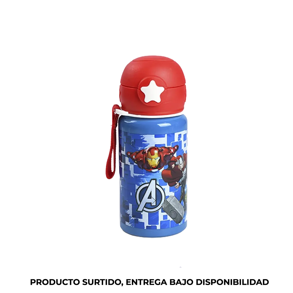 Botella infantil Avengers roja
