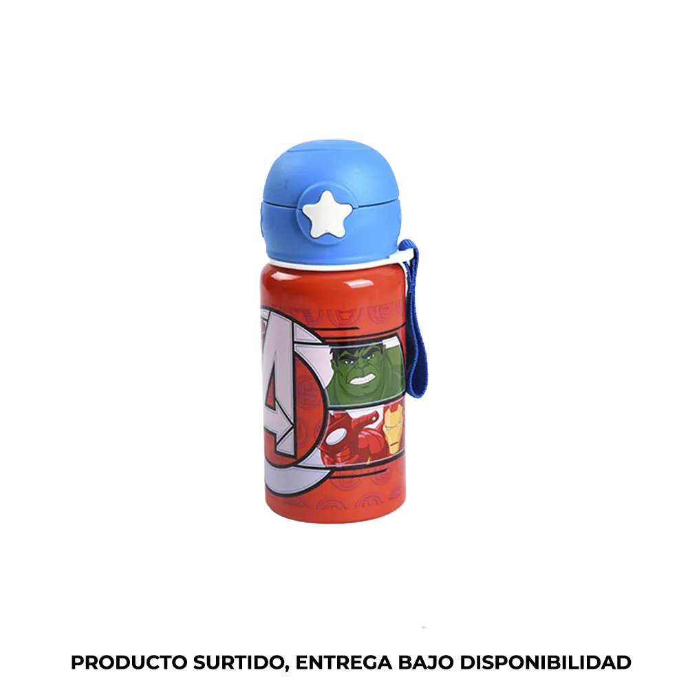 Botella infantil Avengers roja