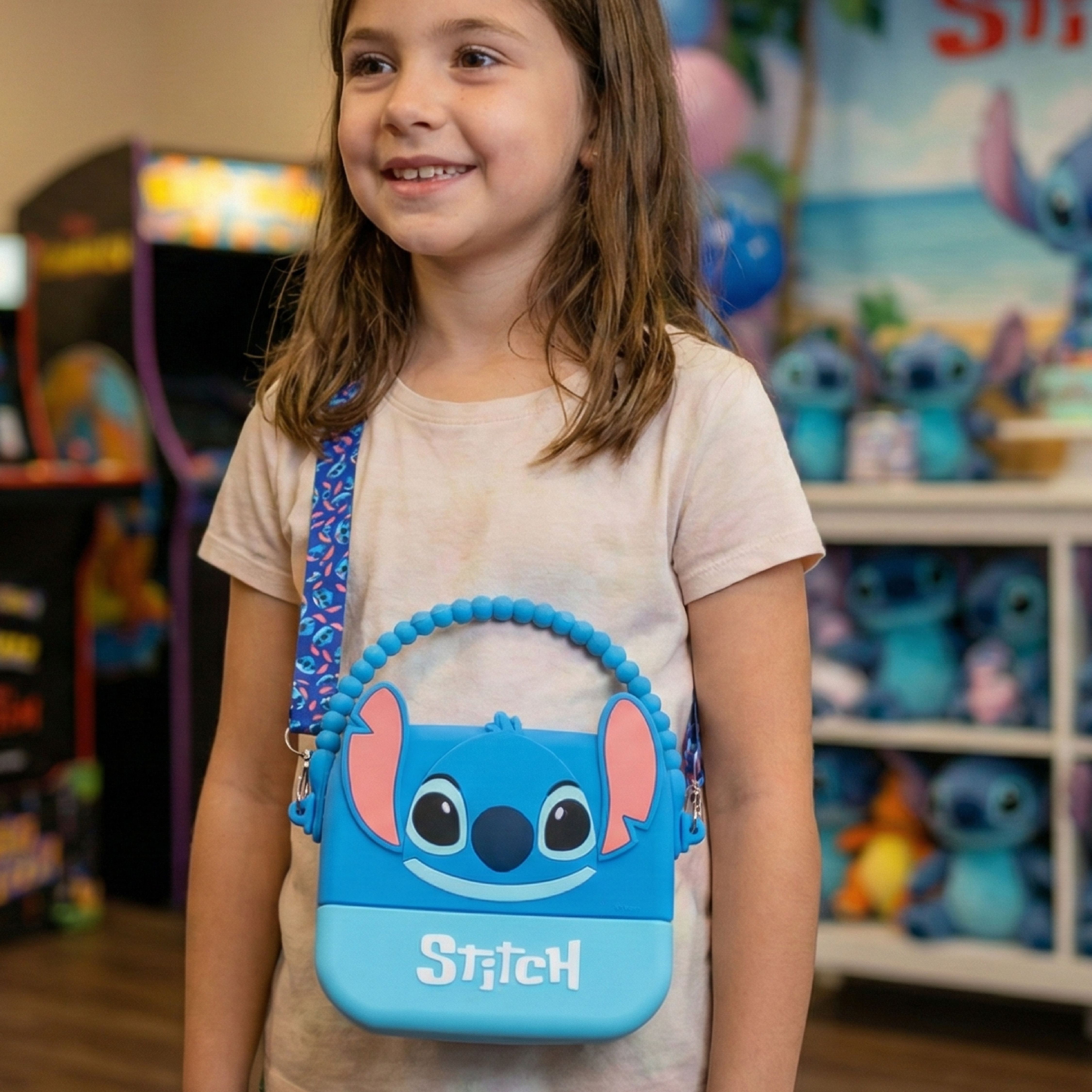 Bolso silicona Stitch Disney uso