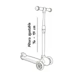 Altura ajustable 76 a 93 cm patineta Spiderman