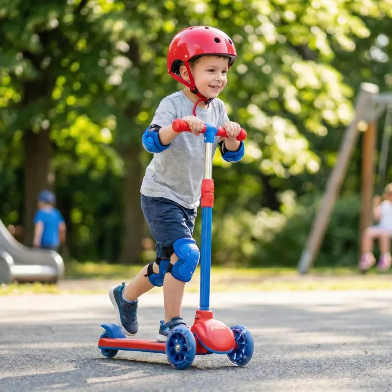 Patineta 3 Ruedas Led Spiderman Disney Gh en uso